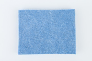 Fototapeta premium Kitchen rag for cleaning blue color on an isolated background.