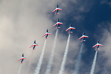 Evolution des avions lors d'un meeting aerien