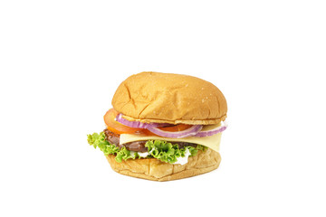 burger isolated against white background