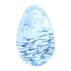 blue spotted watercolor egg
