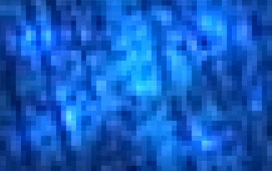 Pixels background, blue cubes with light blank
