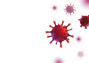 Plakat COVID-19 background, coronavirus outbreak, viral disease pandemic vector illustration