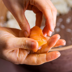 Salmon nigiri traditional japanese culture