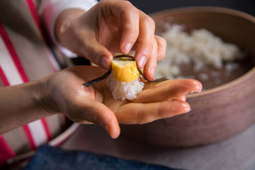 Egg Nigiri Vegetarian Sushi