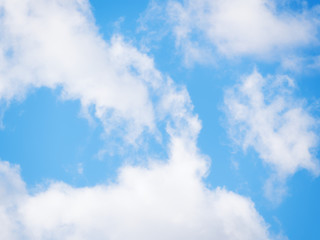 Fototapeta premium Blue sky with white clouds. Partly cloudy weather.