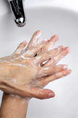 Fototapeta premium Coronavirus prevention hand washing