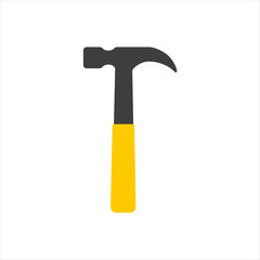 Hammer icon. Single flat icon isolated on white background. vector illustration., eps 10. Support concept. consumer services.