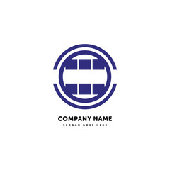 Fototapeta premium Block Chain Vector Logo. Abstract icon mark design template. Creative logotype concept element sign shape.