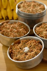 Bolo de banana, aveia e mel