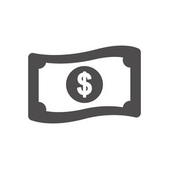 money bill icon, silhouette style