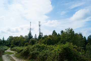 Obraz premium Noon in the mountains of the Caucasus - horizontal photo - mountain landscape.