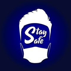 Stay_Safe_Poster_Illustration_Concept to avoid virus spread.