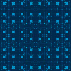 Electronic Board shining on the deep blue infinite background. High-tech pattern texture modern design. Vector illustration EPS 10.