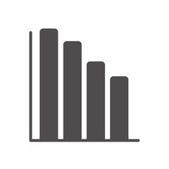 graphic bar chart icon, silhouette style