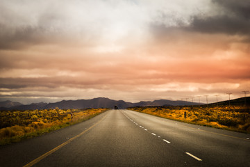 Empty highway in the Karoo, South Africa