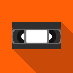 VHS cassette retro vector image, flat