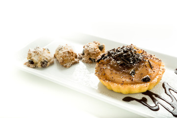 Delicious apple pie with chocolate