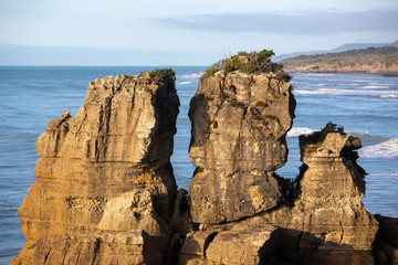 Fototapeta na wymiar Punakaiki Pancake Rocks, West Coast, New Zealand 