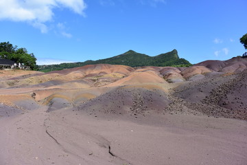 A desert landscape with mountains in the background