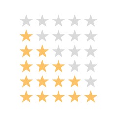 Stars rating on white background