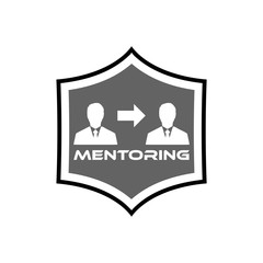 Mentoring simple concept icon isolated on white background. Shield concept