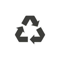 Recycle icon on white background