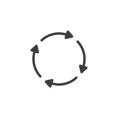 Circle arrows icon on white background