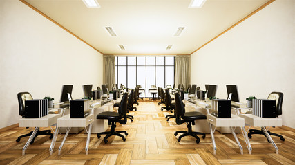 News studio white room design Backdrop for TV shows.3D rendering