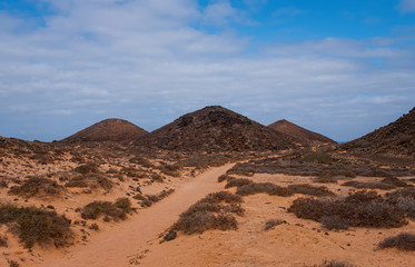 Lobos Island, Spain - october 2019. Isla De Lobos Lobos Island a largely unhabited volcanic island off the coast of Corralejo, Fuerteventura