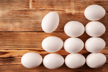 The egg is rapidly moving up the ladder from others of their own kind of eggs. The concept of dishonest career growth.