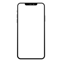 Perfectly detailed modern smart phone isolation vector