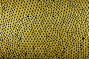 pasta anellini on a black background