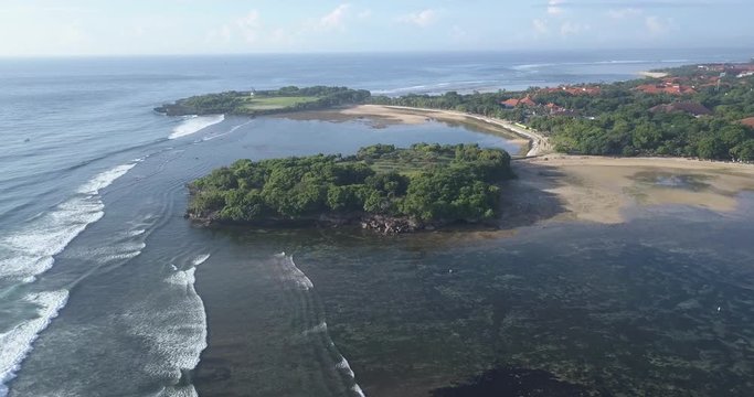Aerial view of Nusa DuAa beach, Bali, Indonesia
