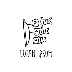 koinobori doodle icon