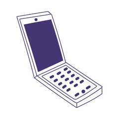 smartphone gadget device technology digital isolated icon line style