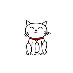 maneki neko doodle icon