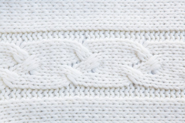 Texture of knitted woolen fabric as background
