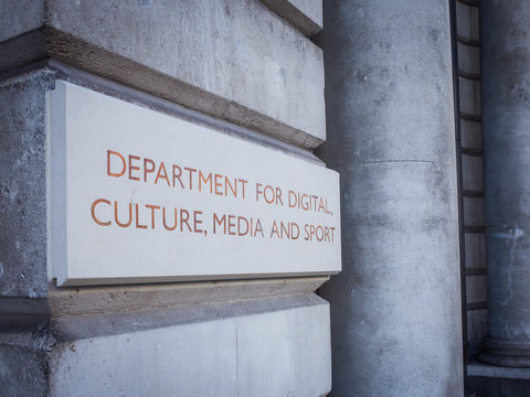 Department For Digital Culture And Sport- A UK Government Department In Whitehall, Westminster