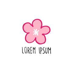 sakura flower doodle icon