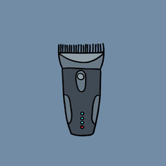 clippers hair doodle icon
