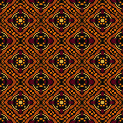 Bright ethnic seamless pattern with geometric ornament. Abstract geometric art print. ethnic hipster backdrop. Vector folk tribal colorful pattern.