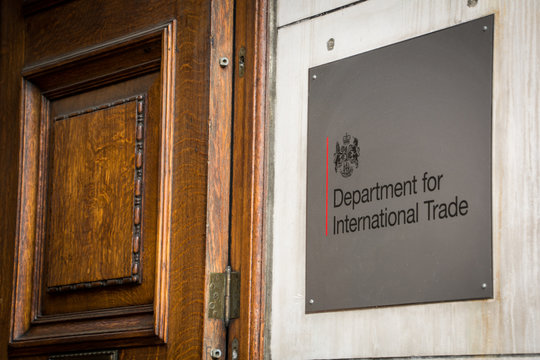 London- Department For International Trade. UK Government Office In Westminster, London.