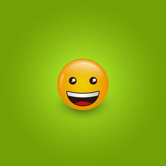 happy emoticon design vector image for social media chatting