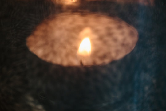 Close Up Photo Of Transparent Black Candle Holder