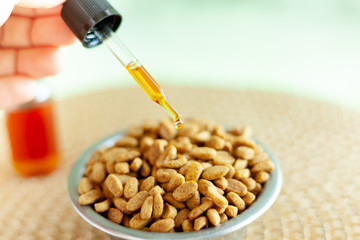 CBD and medical marijuana for pets, Food delicacy for dogs and cats, marijuana CBD oil