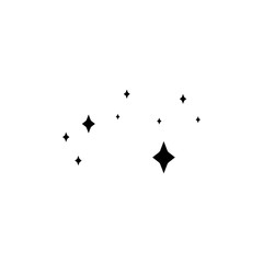 Sparkles stars vector graphic design template