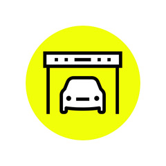 traffic signs and car vector icon design on white background Perfect for traffic signs