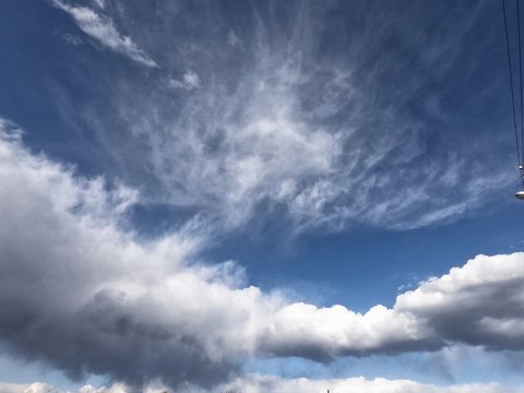 blue sky and clouds