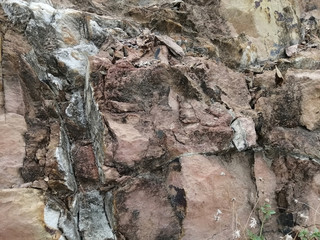 texture of shale stone in the nature. Shale sedimentary rock formation, Shale is often a red or gray rock made of mostly clay minerals.