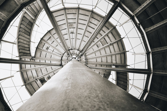 View to the top of the tower in the H&ouml;henpark at Killesberg in Stuttgart